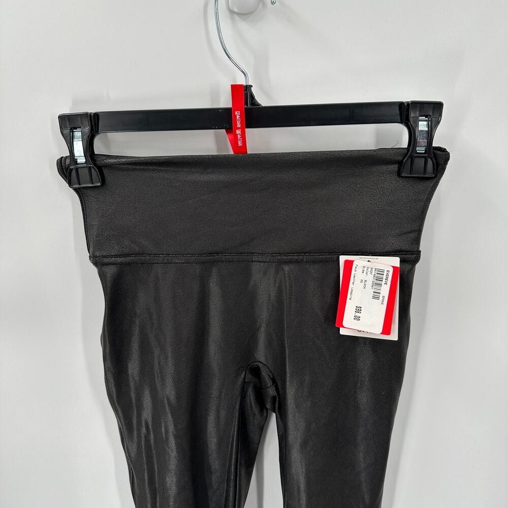 SPANX NWT Faux Leather Leggings in Black // XS - Picture 5 of 9